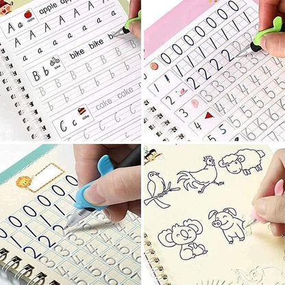 Bundle of 4 Magic Copybooks+1 MagicPen+10 Refills for your kids